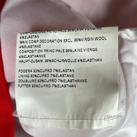 Piazza Sempione red wool sheath dress EUC size 42 - Picture 9 of 14